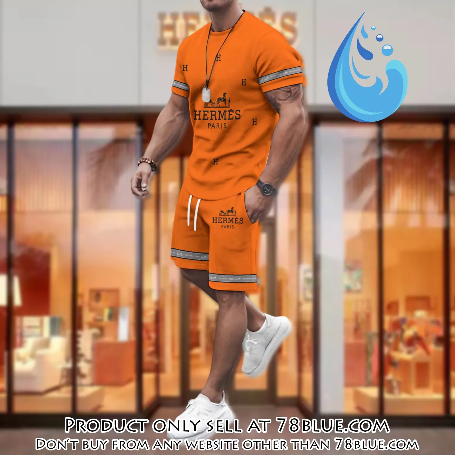 Hermes combo unisex tshirt & short limited luxury outfit cts1107 78b0939472